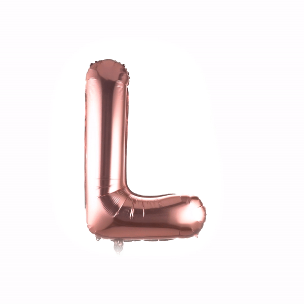 Balloonify Rose Gold Mylar Letter L Balloon - 40" - 1 count box