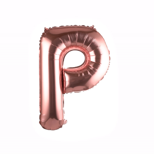 Balloonify Rose Gold Mylar Letter P Balloon - 40" - 1 count box