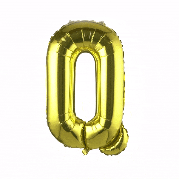 Balloonify Gold Mylar Letter Q Balloon - 40" - 1 count box
