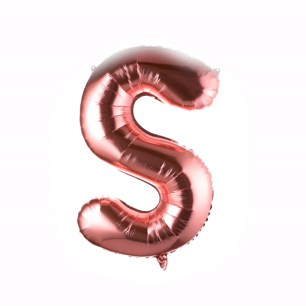 Balloonify Rose Gold Mylar Letter S Balloon - 40" - 1 count box