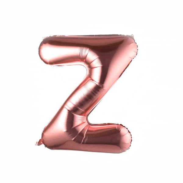 Balloonify Rose Gold Mylar Letter Z Balloon - 40" - 1 count box