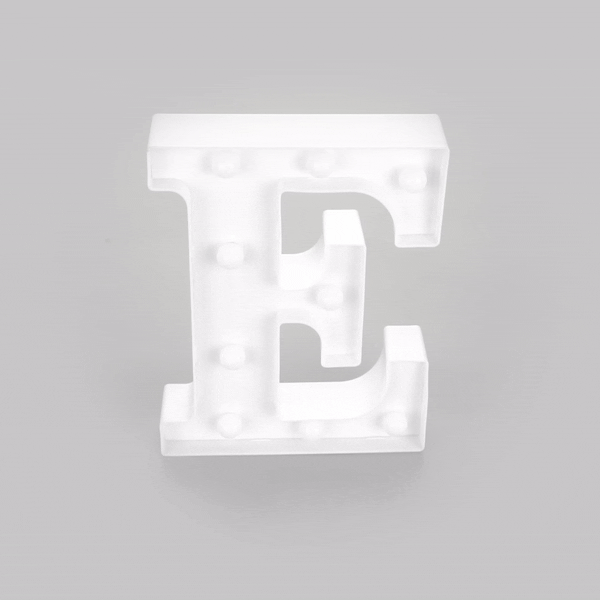 Illumify White LED Marquee Letter E Sign - 8 3/4" - 1 count box