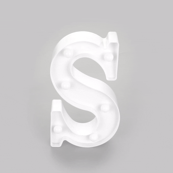 Illumify White LED Marquee Letter S Sign - 8 3/4" - 1 count box