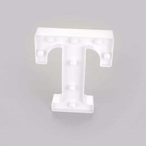 Illumify White LED Marquee Letter T Sign - 8 3/4" - 1 count box