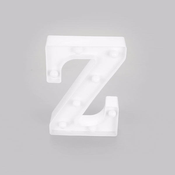 Illumify White LED Marquee Letter Z Sign - 8 3/4" - 1 count box