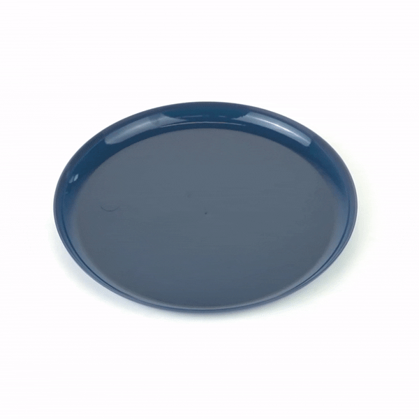 Moderna Round Midnight Blue Plastic Plate - 8 1/2" x 8 1/2" x 1/2" - 40 count box