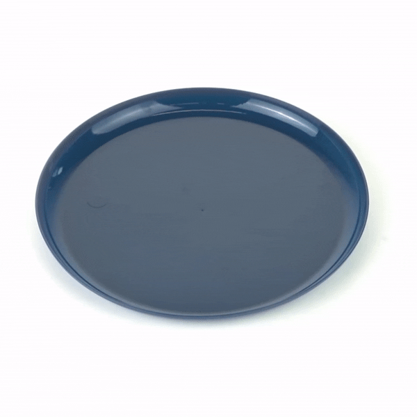 Moderna Round Midnight Blue Plastic Plate - 10 3/4" x 10 3/4" x 1/2" - 200 count box