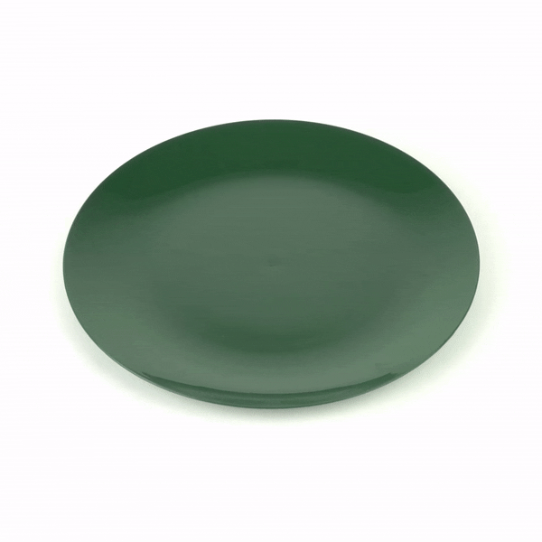 Moderna Round Forest Green Plastic Plate - 10 1/4" x 10 1/4" x 3/4" - 200 count box