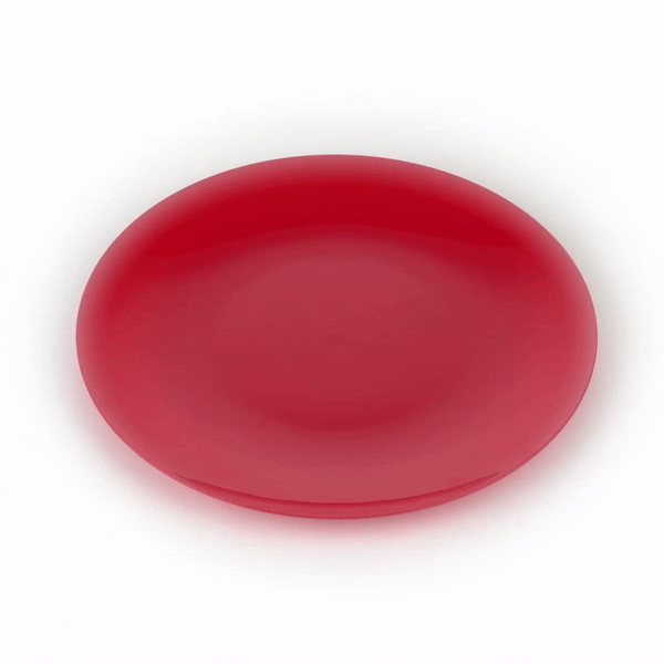 Moderna Round Red Plastic Plate - 10 1/4" x 10 1/4" x 3/4" - 40 count box