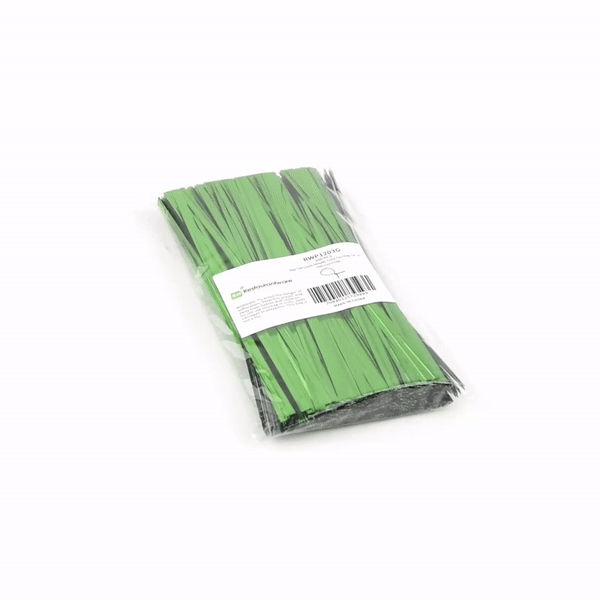 Bag Tek Green Metallic Twist Tie / Bag Tie - 6" - 500 count box
