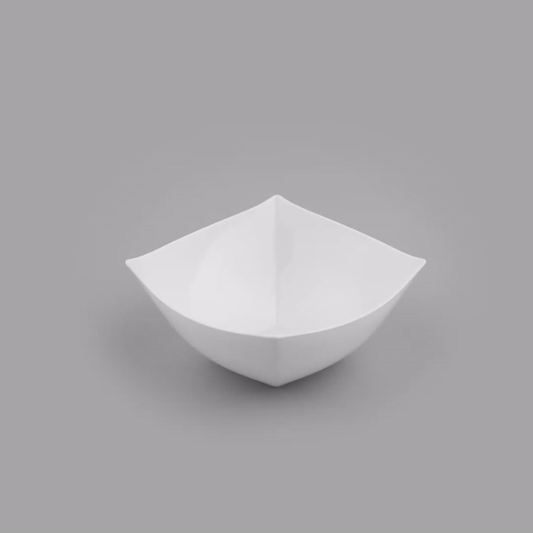 Moderna 8 oz Square White Plastic Bowl - 4 1/2" x 4 1/2" x 2" - 100 count box