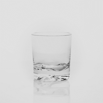 Bev Tek 12 oz Polycarbonate Double Old Fashioned Glass - 3 1/2" x 3 1/2" x 3 3/4" - 6 count box