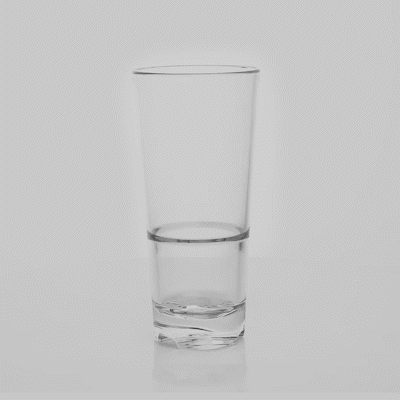 Bev Tek 14 oz Polycarbonate Highball Glass - Stackable - 3" x 3" x 6 1/2" - 48 count box