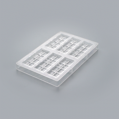 Pastry Tek Polycarbonate Break-Apart Candy / Chocolate Mold - 6-Compartment - 1 count box