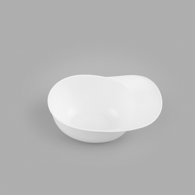 Mini Serve 8 oz White Plastic Baseball Helmet Ice Cream / Snack Bowl - 10 count box