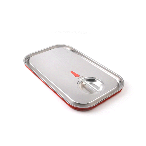 Met Lux Rectangle Stainless Steel Travel Lid - Fits Full Size Steam Table Pan - 1 count box