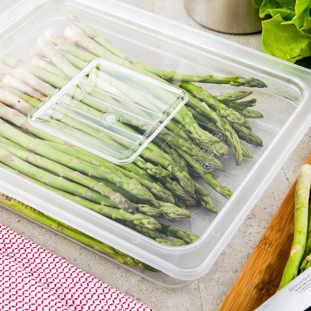 Met Lux Rectangle Clear Plastic Lid - Fits 1/2 Size Cold Food Storage Container - 10 count box