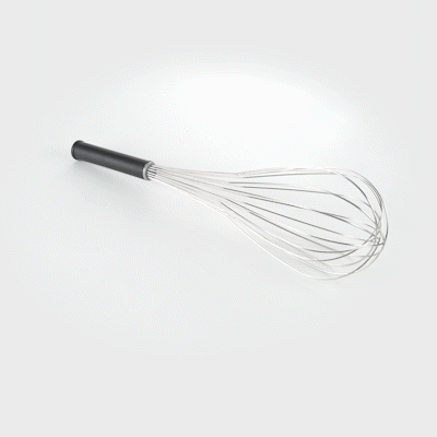 Met Lux Stainless Steel Piano Whisk - with Plastic Comfort Handle - 18" - 1 count box