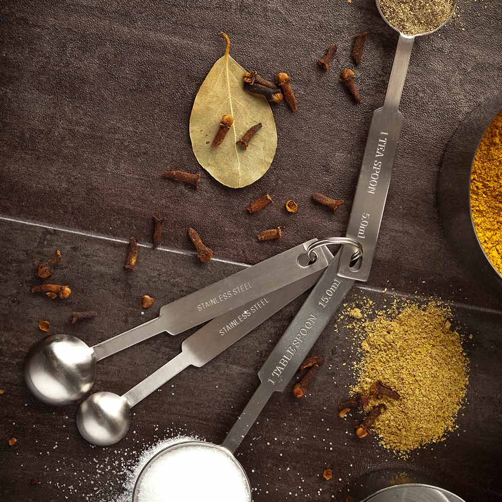 Met Lux Stainless Steel Measuring Spoon Set - 4-Piece - 1 count box