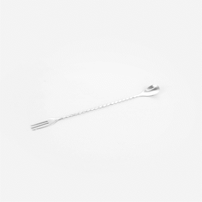 Bar Lux Stainless Steel Trident Barspoon - 12" - 1 count box