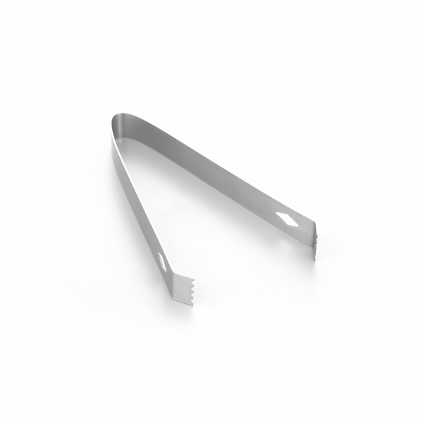 Bar Lux Stainless Steel Ice Tongs - 6 1/4" x 2 1/2" x 3/4" - 1 count box