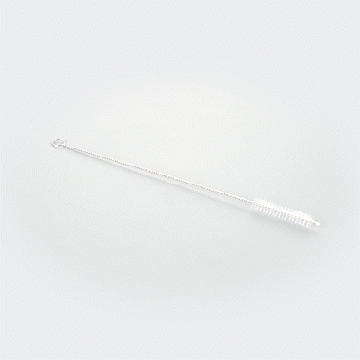 Bar Lux Silver Stainless Steel Straw Cleaning Brush - Reusable - 9 1/2" x 1" x 1" - 2 count box
