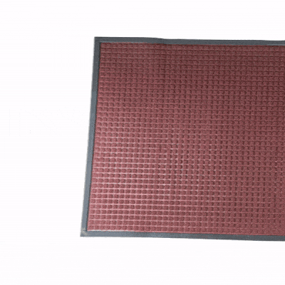Comfy Feet Burgundy Heavy-Duty Carpet Floor Mat - Waffle - 60" x 36" - 1 count box
