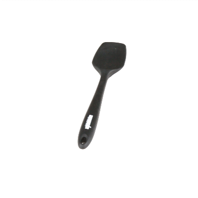 Pastry tek Black Silicone Spatula - Spoon-Shaped - 10 1/2" - 1 count box