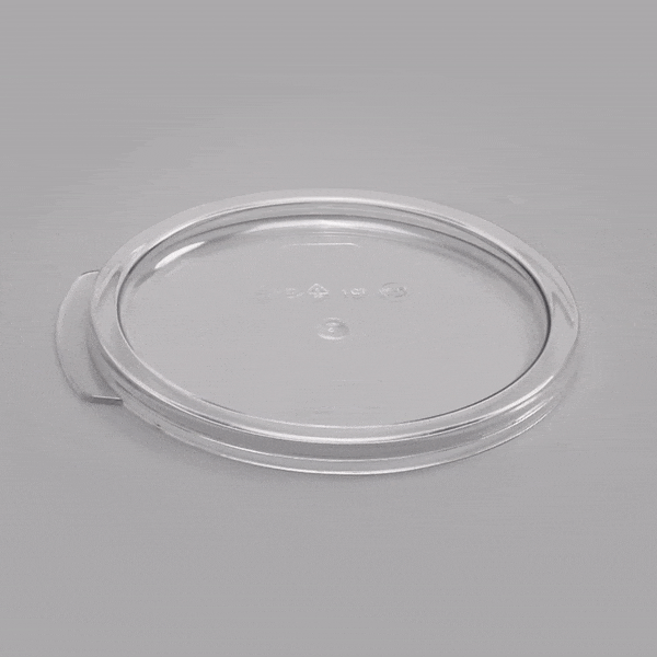 Met Lux 1 qt Round Clear Plastic Food Storage Container Lid - Fits 1 qt - 10 count box