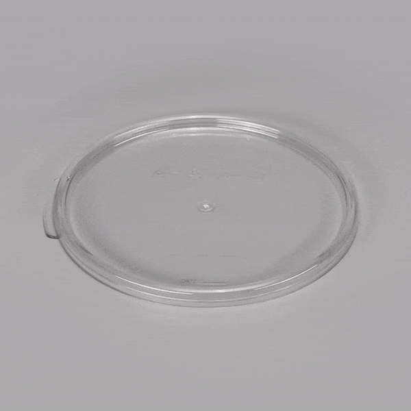 Met Lux Round Clear Plastic Food Storage Container Lid - Fits 6 and 8 qt - 8 3/4" x 8 3/4" x 1/2" - 10 count box