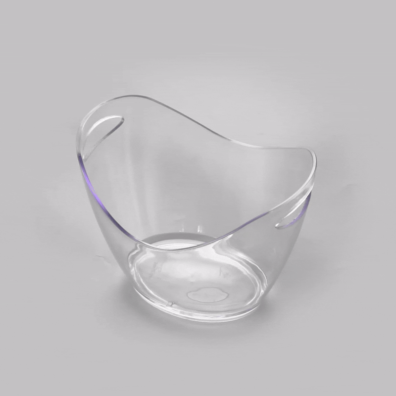 Bar Lux 3.7 qt Clear Plastic Champagne Wine Bucket - 10 3/4" x 8" x 7 3/4" - 1 count box
