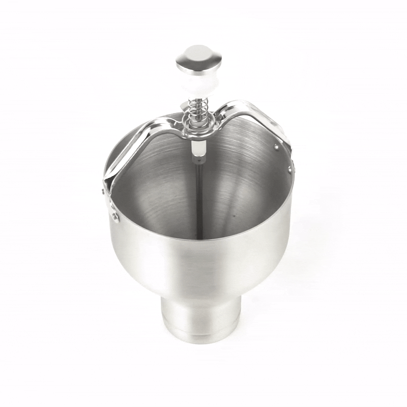 Met Lux Round Aluminum Pancake / Waffle Batter Dispenser - 6 1/2" x 6 1/2" x 13" - 1 count box