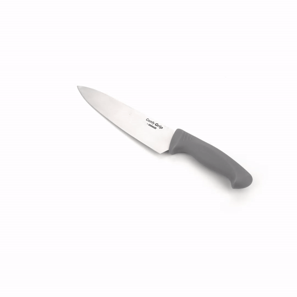 Comfy Grip Gray Stainless Steel 8" Chef's Knife - 1 count box