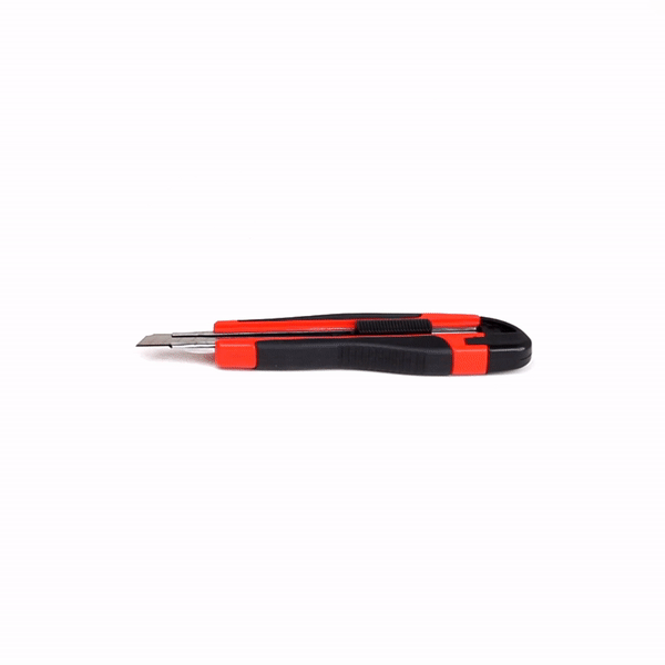 Handy Tek Orange Snap Off Blade Knife - Anti-Slip Handle - 5 1/4"" - 4 count box
