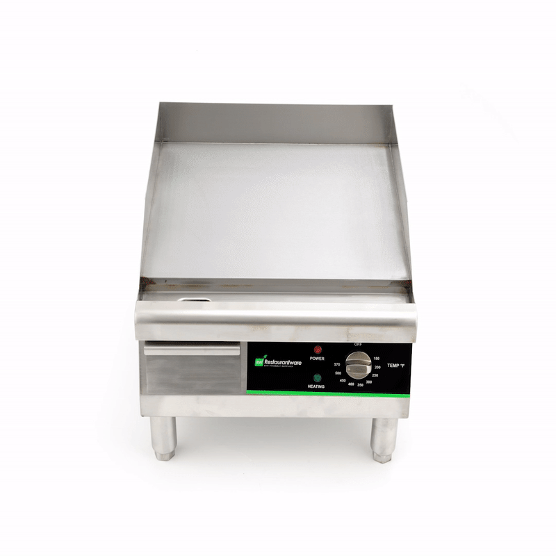 Hi Tek Stainless Steel Electric Countertop Griddle - 120V, 1750W - 16" - 1 count box