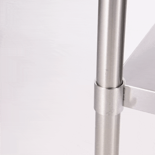 Kitchen Tek 16-Gauge 304 Stainless Steel Commercial Work Table - Medium Duty, Galvanized Legs, Undershelf - 24" x 48" - 1 count box