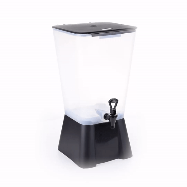 Bev Tek 5 gal Black Beverage Dispenser - 12 1/2" x 11" x 22" - 1 count box