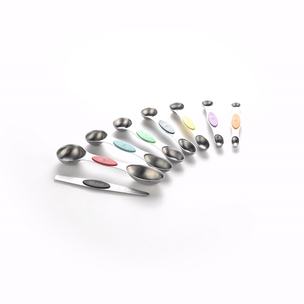 Met Lux Assorted Stainless Steel Measuring Spoon Set - 8-Piece, Magnetic - 1 count box