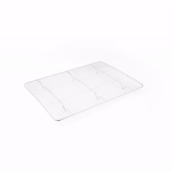 Met Lux Stainless Steel Footed Wire Cooling Rack - For Half Size Sheet Pan - 11 3/4 x 17" - 1 count box