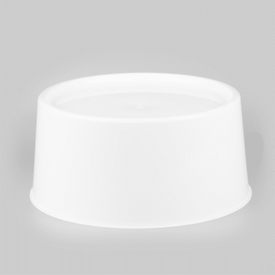 Bev Tek Round White Plastic Beverage Dispenser Base - For 3 and 6 gal Dispenser - 10 1/2" x 10 1/2" x 6 1/2" - 1 count box