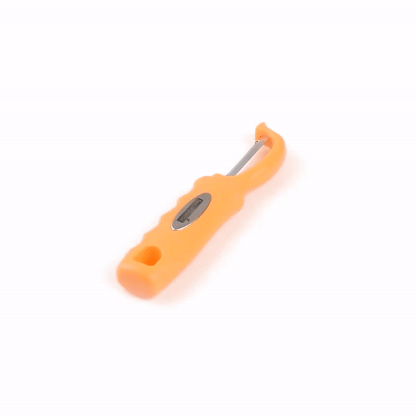 Comfy Grip Tangerine Orange Stainless Steel Vegetable Peeler - 7 1/2" - 1 count box