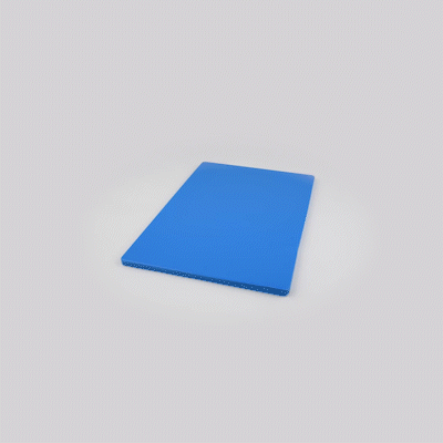 Chef 101 Blue Plastic Cutting Board - 18" x 12" - 1 count box