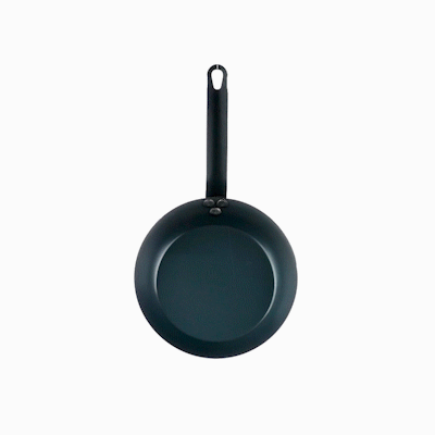 Met Lux Black Carbon Steel 8" Fry Pan - 1 count box