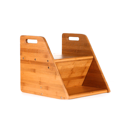 Met Lux Bamboo Cereal Dispenser Stand - Holds 2 Dispensers - 13 3/4" x 15 1/2" x 13" - 1 count box