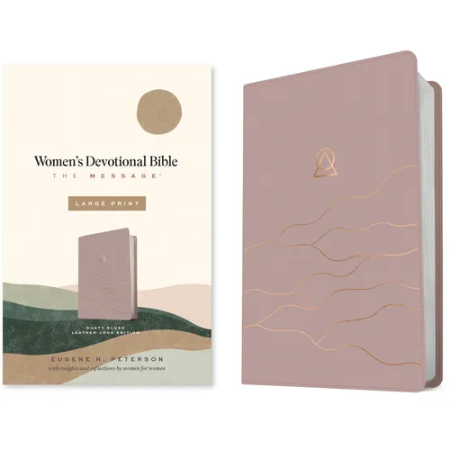 The Message Women's Devotional Bible Large Print (Leather-Look, Dusty Blush) - Imitation Leather