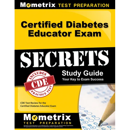 Certified Diabetes Educator Exam Secrets Study Guide: Cde Test Review for the Certified Diabetes Educator Exam - Paperback