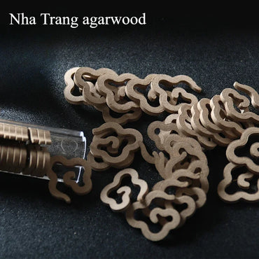 Auspicious Cloud Alloy Incense Burner with 42-Pack Agarwood & Sandalwood Fragrance Tablets Non-Stick Aromatherapy Pan