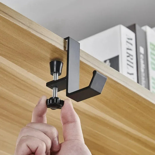 Adjustable Desk Edge Hook - Punch-Free Headset & Backpack Hanger for Gaming Desk and Home Office