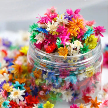 120PCS Small Daisy Artificial Flower Heads for Resin Jewelry, Candle Making & DIY Crafts