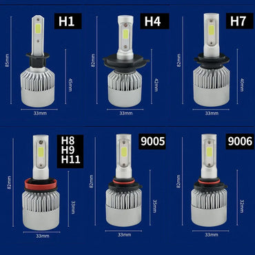 12V LED Headlight Bulb 6000K Bright White Automotive Replacement